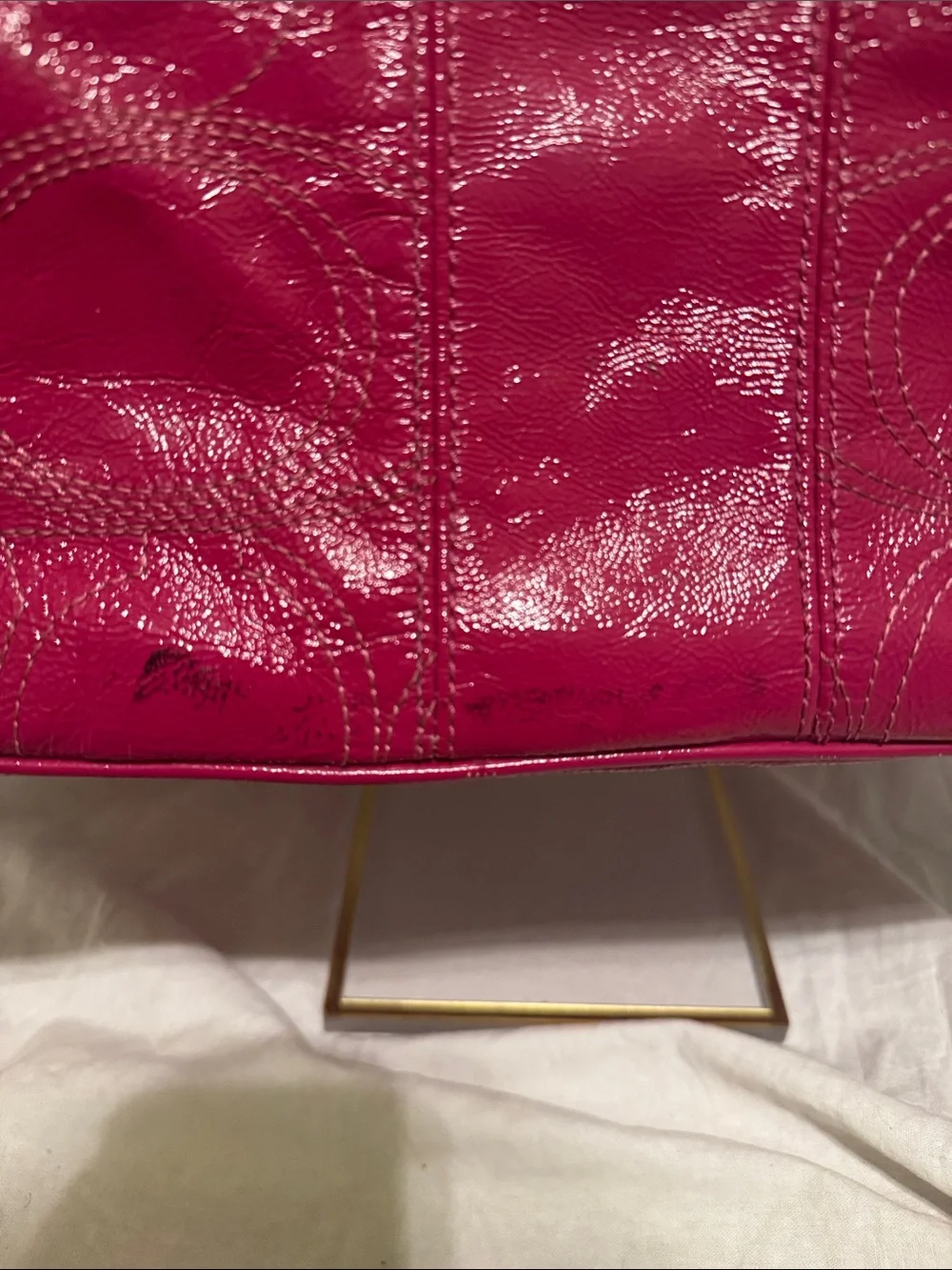Coach Fuchsia Leather Signature Tote